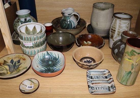A group of Studio ceramics, etc.